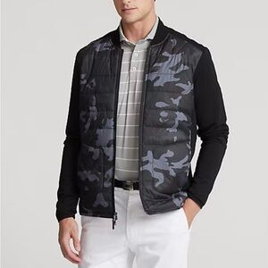 NWT $278 RLX Ralph Lauren Golf Camo Hybrid Wool Blend Jacket Black Medium